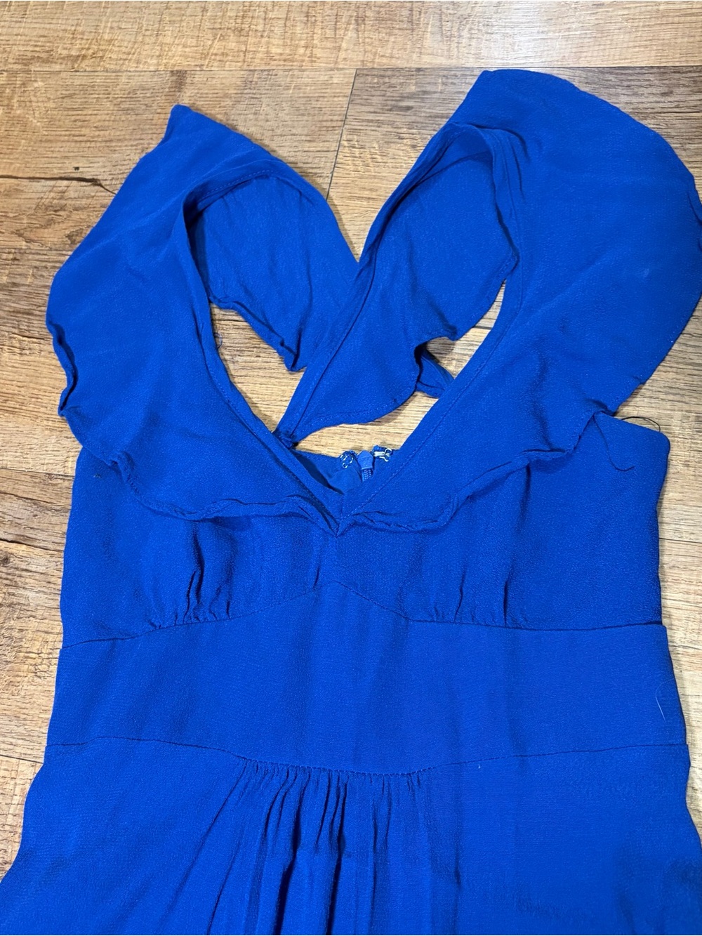 Blue Ruffled Maxi Dress - Brand: - Picture 2 of 7